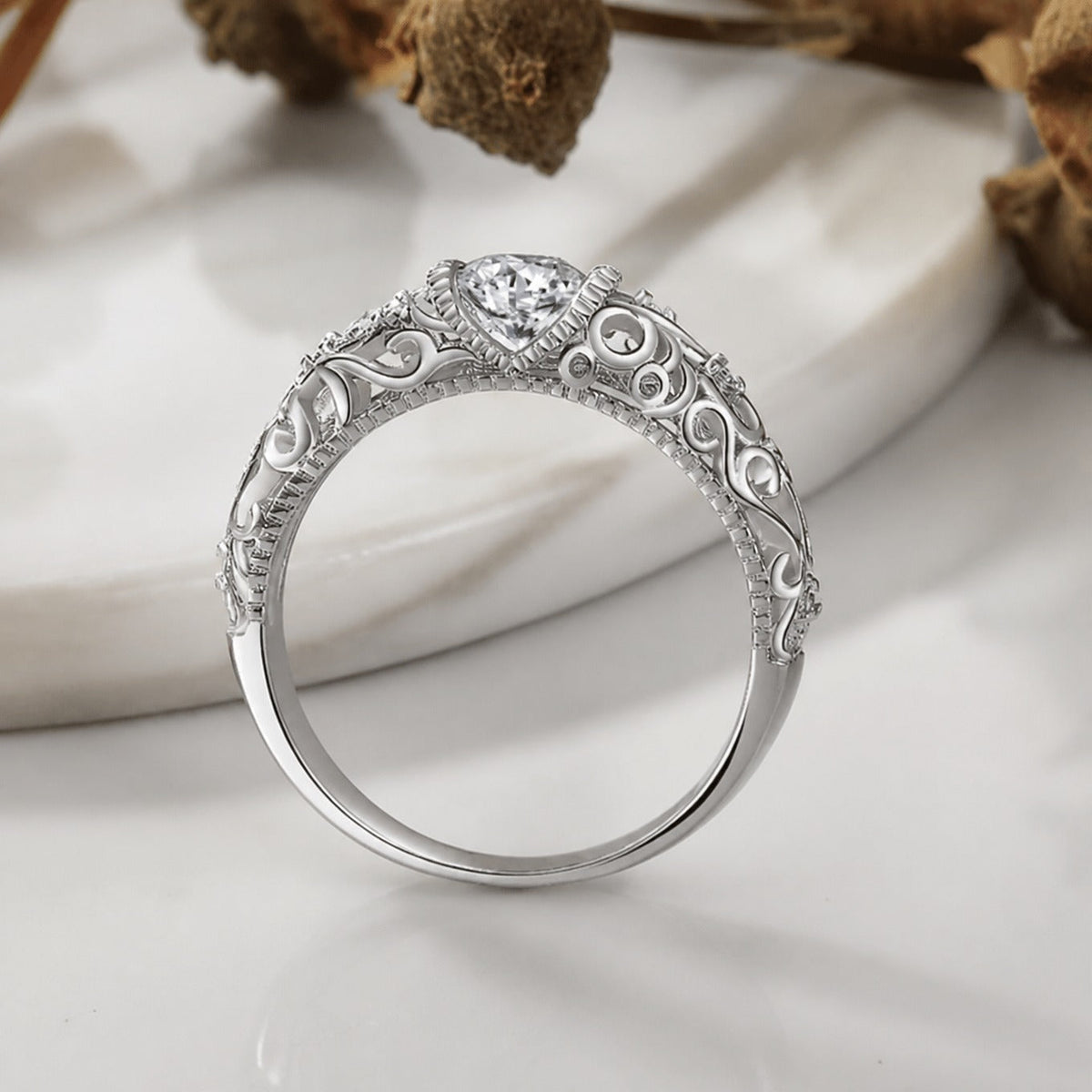 Anillo noble de plata con circonita – imagen 4
