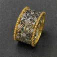 Anillo refinado de circonita con hiedra – imagen 2