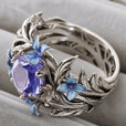 Anillo Lavender Bloom de herencia – imagen 2