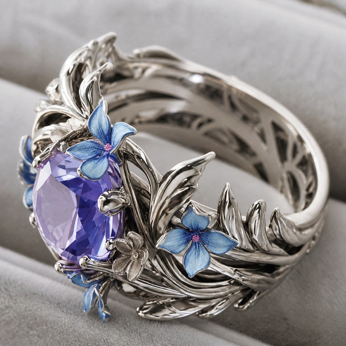 Anillo Lavender Bloom de herencia – imagen 2