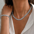 Set elegante de strass de cristal en forma de cola de pez – imagen 2