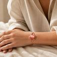 Pulsera de cobre con esfera rosa eterna – imagen 2