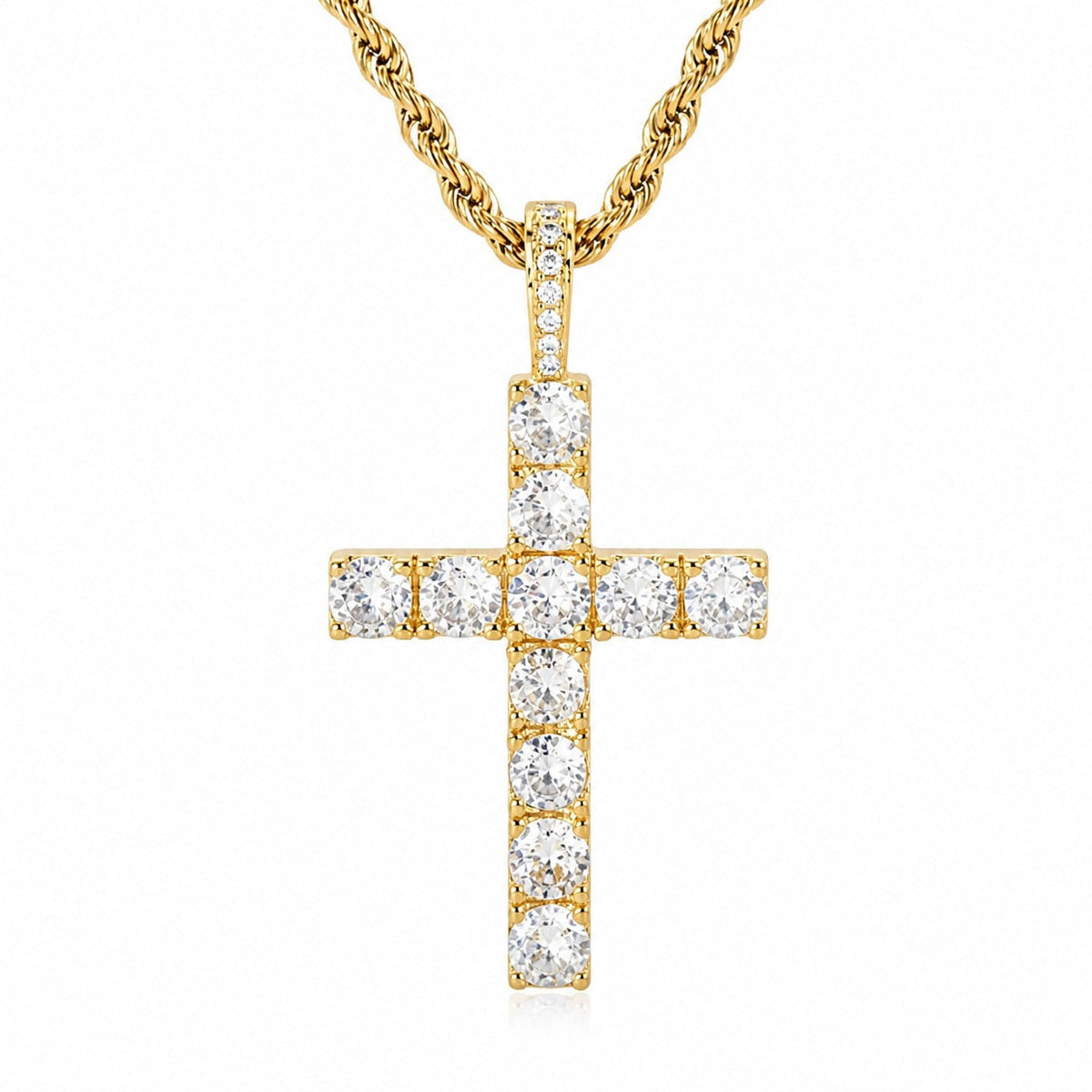 Collar de cruz de diamante clásico – imagen 2