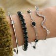 Set de pulseras vintage en verde esmeralda – imagen 2