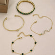 Set de pulseras vintage en verde esmeralda – imagen 4