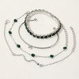 Set de pulseras vintage en verde esmeralda – imagen 3