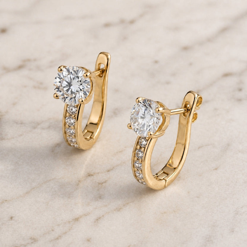 Pendientes de aro dorados Golden Empress