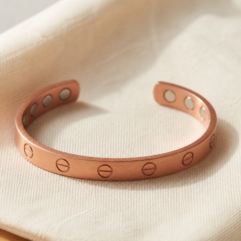 Pulsera de cobre Prestige con motivo de tornillo