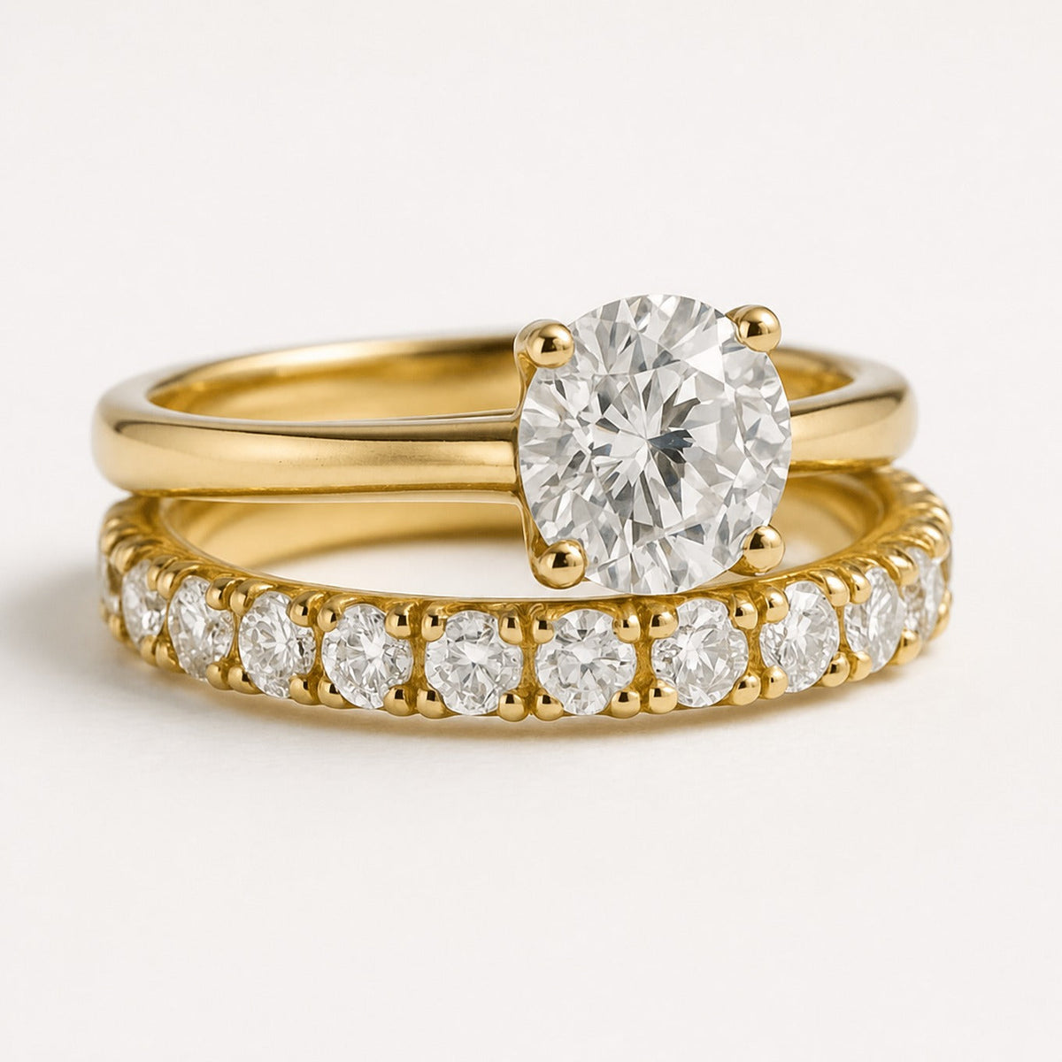 Conjunto de anillos Legado Dorado