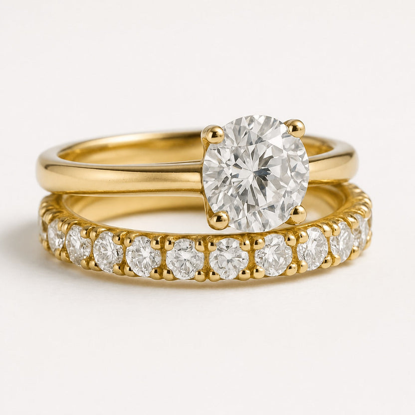Conjunto de anillos Legado Dorado