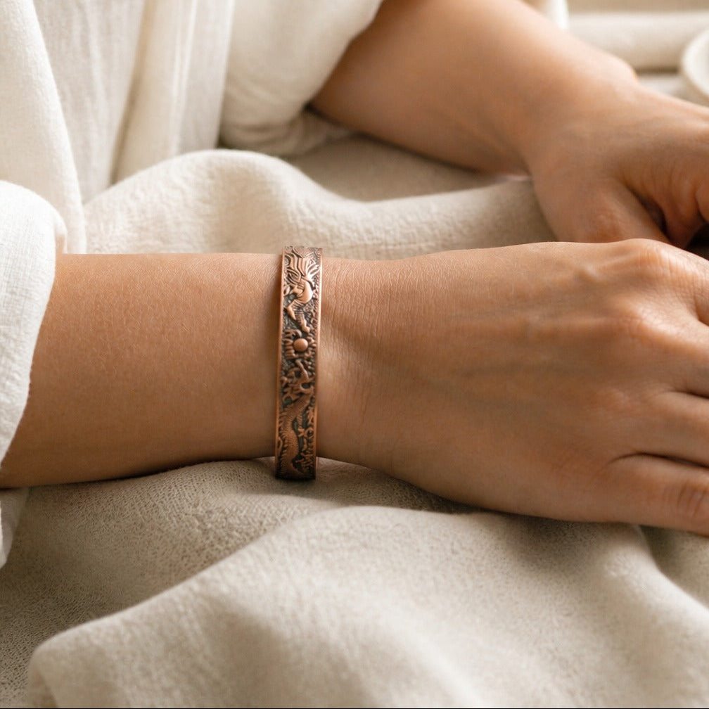 Pulsera rústica de cobre Loam – imagen 2