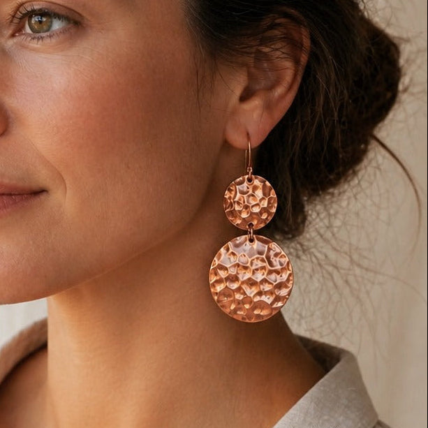 Pendientes de cobre Solstice Glow – imagen 2