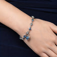 Pulsera de oro blanco con corazón marino luminoso – imagen 3