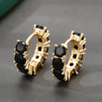 Pendientes luminosos de ónice y circonita