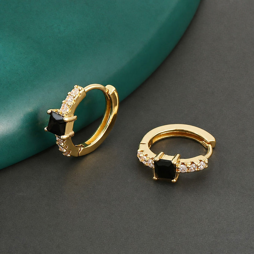 Pendientes vintage de circonita redonda