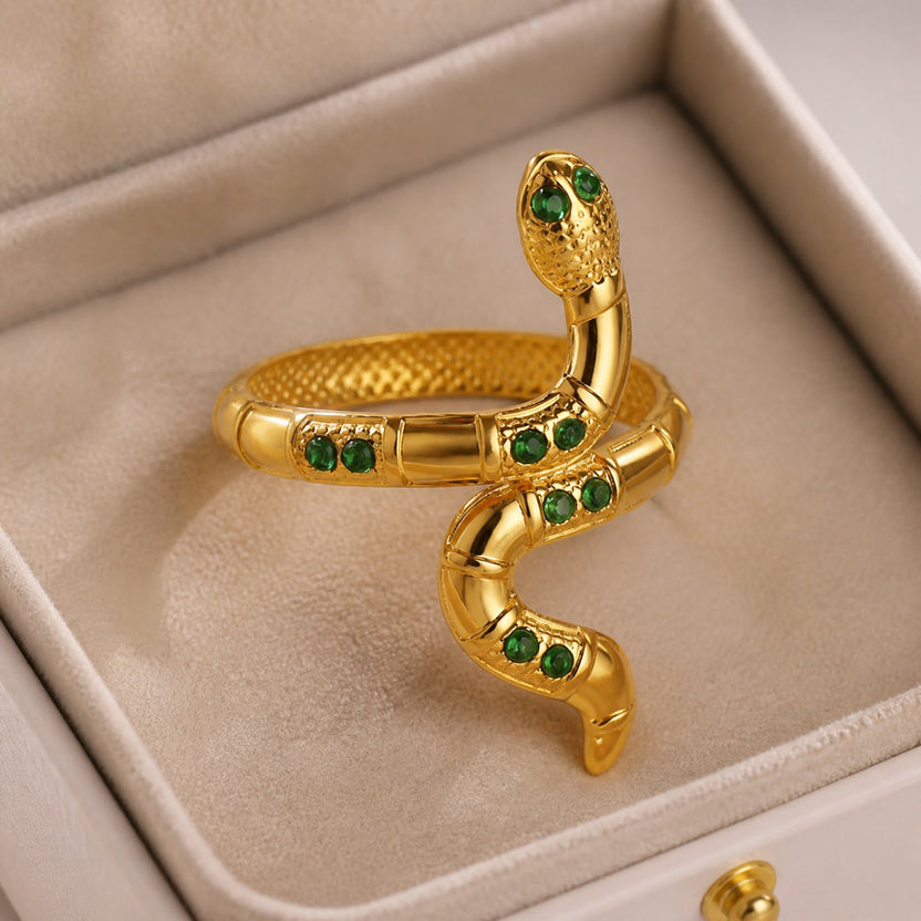 Anillo de serpiente envolvente de firma