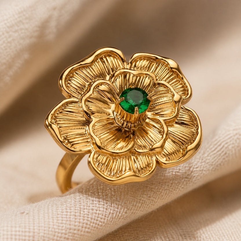 Anillo dorado Windsor Blossom