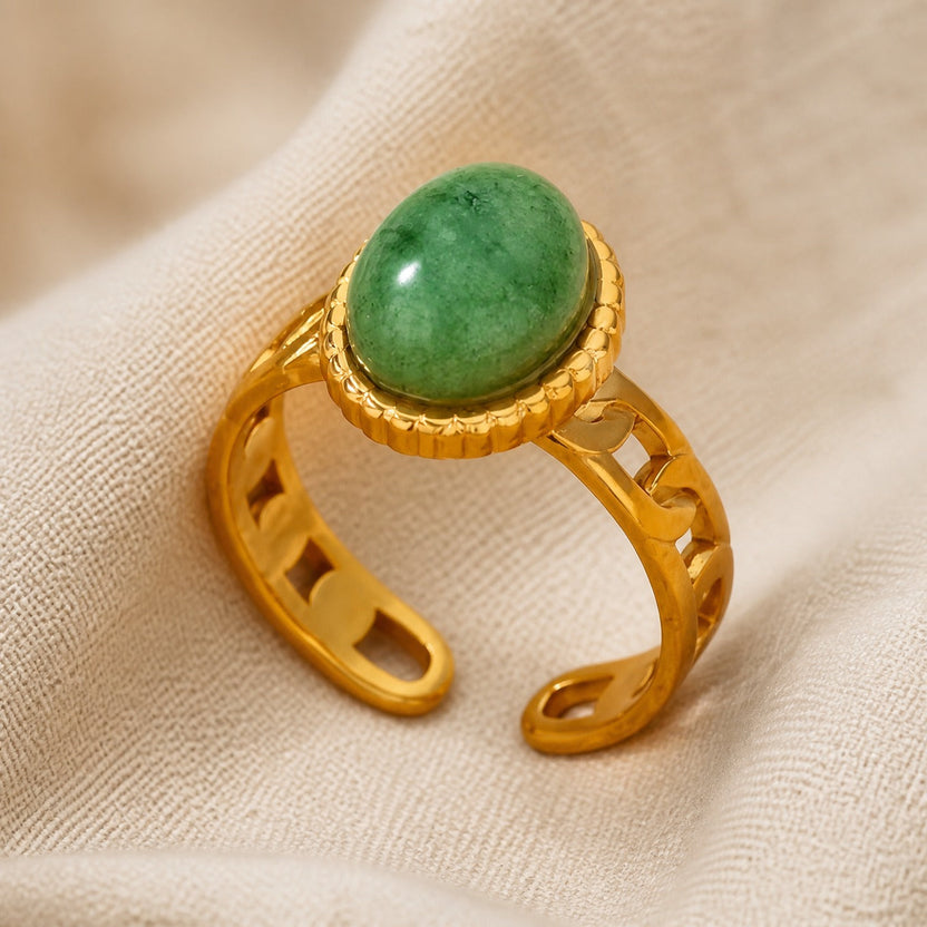 Anillo de oro Emerald Reverence
