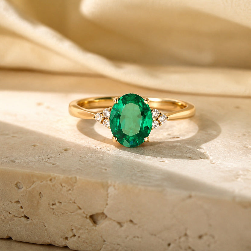 Anillo Vintage Esplendor Esmeralda