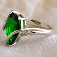Anillo Bloom de plata de ley con esmeralda – imagen 2
