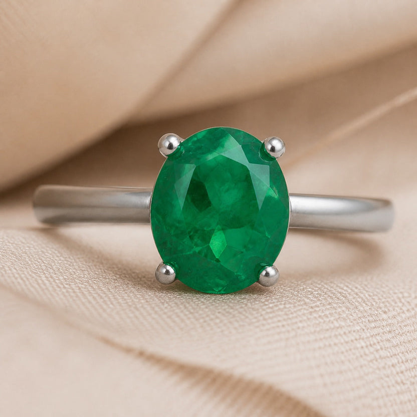 Anillo Brilliant Essence de esmeralda