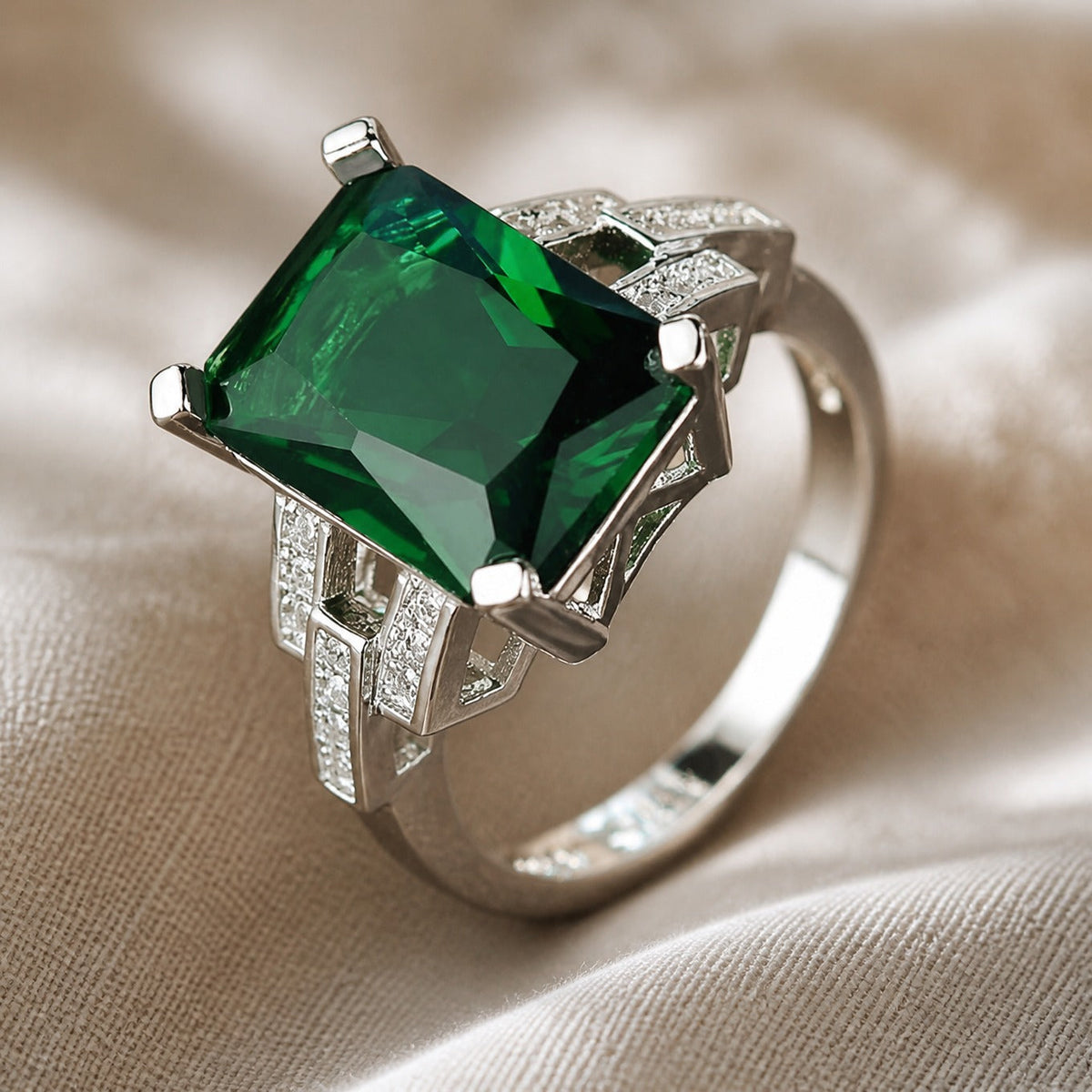 Anillo de declaración Encanto Esmeralda — Carmen, Lucía & Rocío