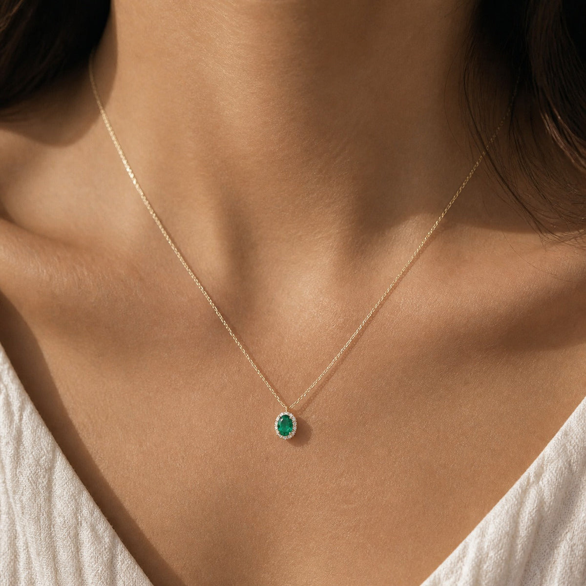 Collar colgante Esencia Esmeralda — Carmen, Lucía & Rocío