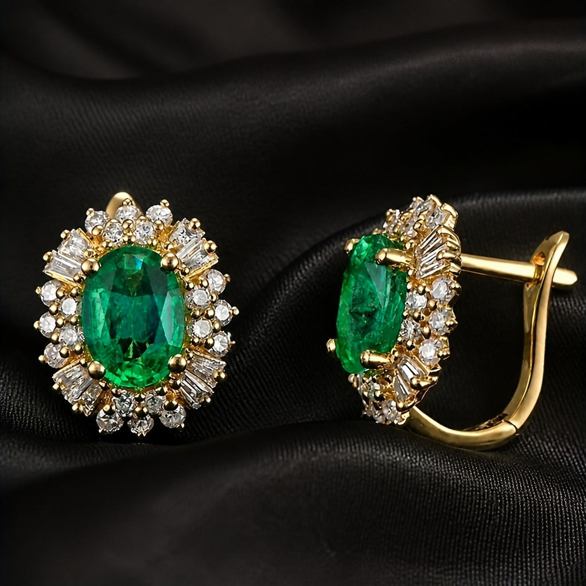 Pendientes de tuerca Emerald Prestige – imagen 2