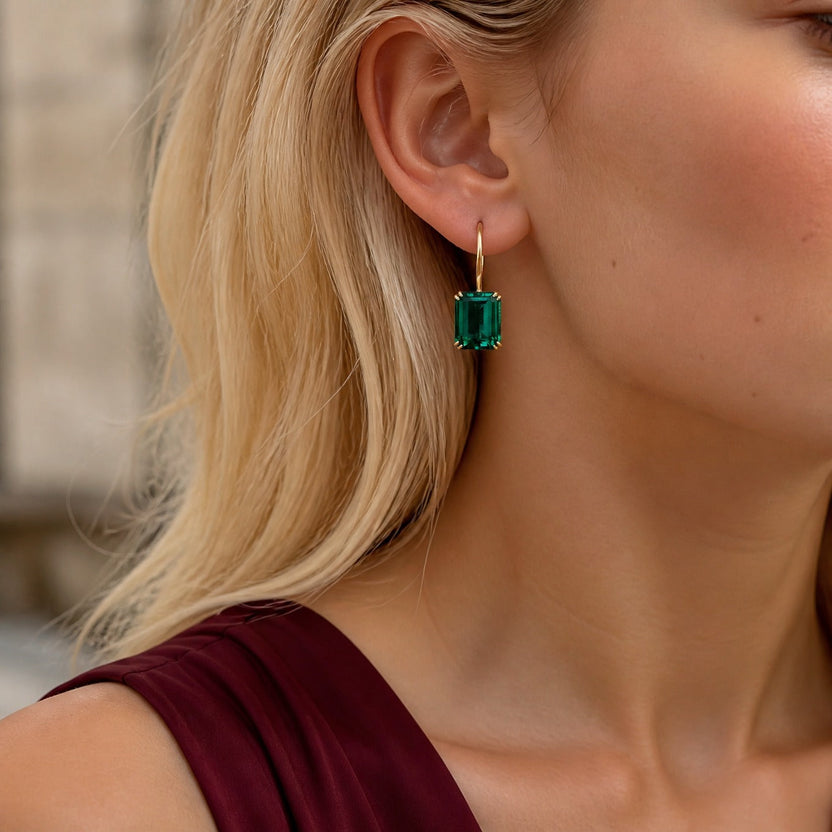 Pendientes de gancho Emerald Signature