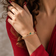 Brazalete rígido Viaje esmeralda