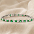 Pulsera de tenis esmeralda soberana – imagen 2