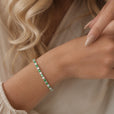 Pulsera de tenis esmeralda soberana