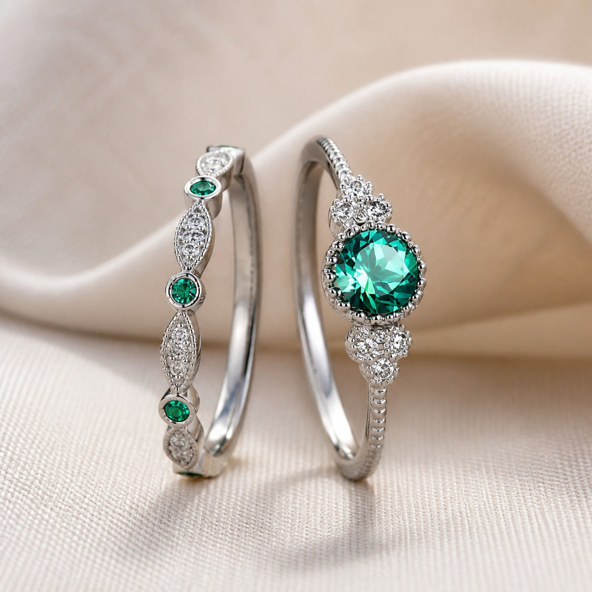 Anillo dúo Esmeralda Prestigio — Carmen, Lucía & Rocío
