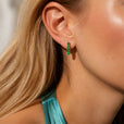 Pendientes colgantes Seraph esmeralda