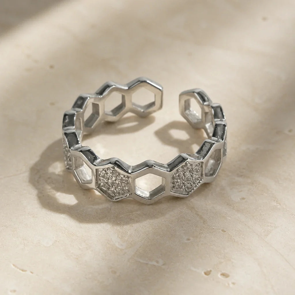 Anillo ajustable de eslabones Carmen, Lucía & Rocío – imagen 3