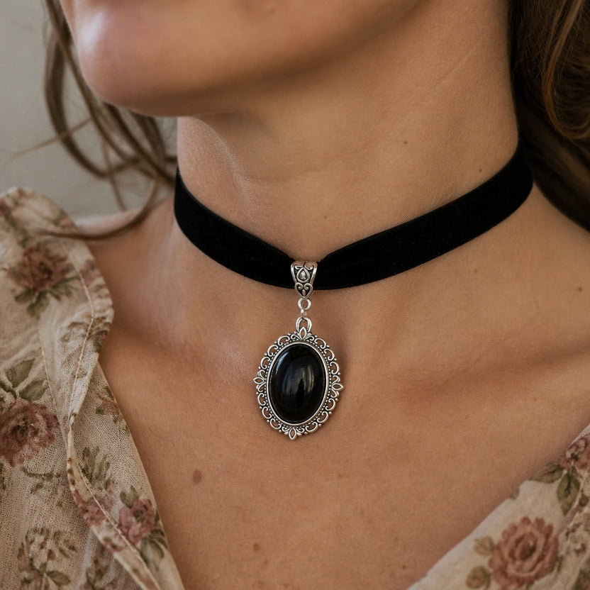 Collar choker vintage Noir Heritage