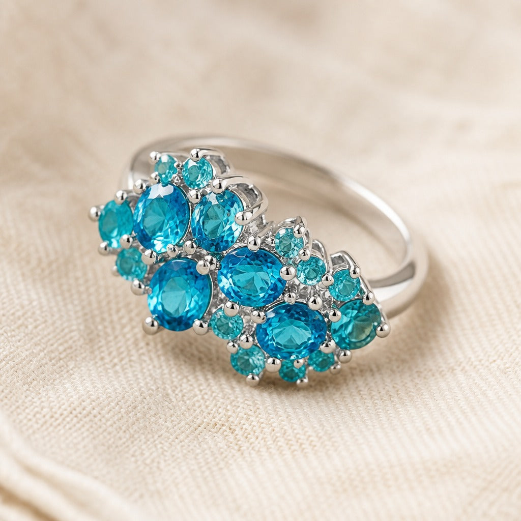 Anillo statement de ópalos en racimo