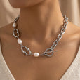 Collar de cadena con esencia de perla – imagen 3