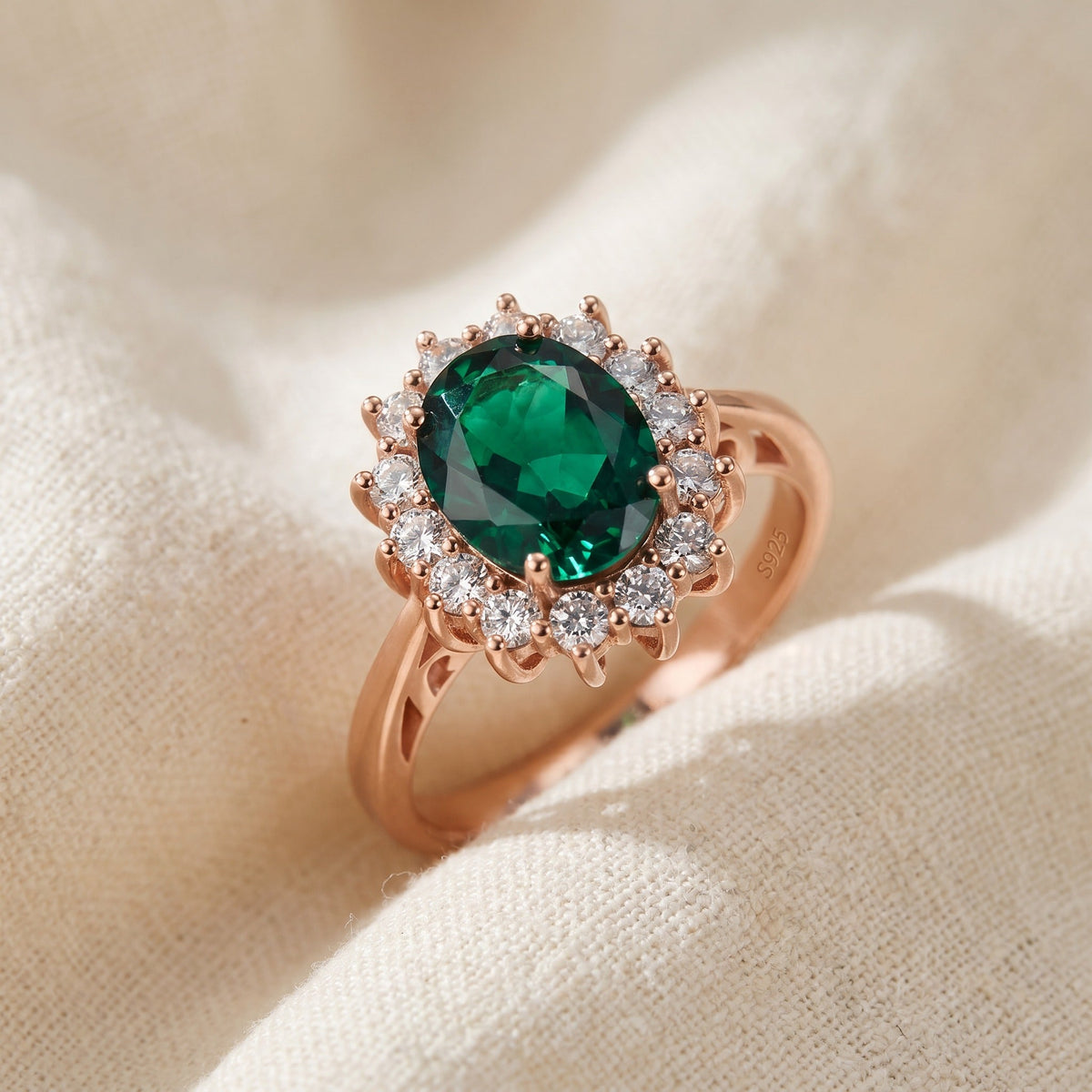 Anillo Belleza Emblemática de esmeralda — Carmen, Lucía & Rocío