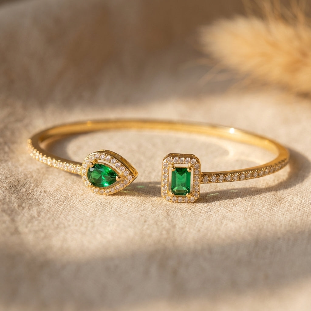 Pulsera Verdeira Caruso con circonitas incrustadas