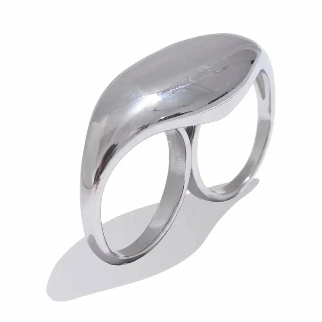 Anillo doble dorado atemporal – imagen 5