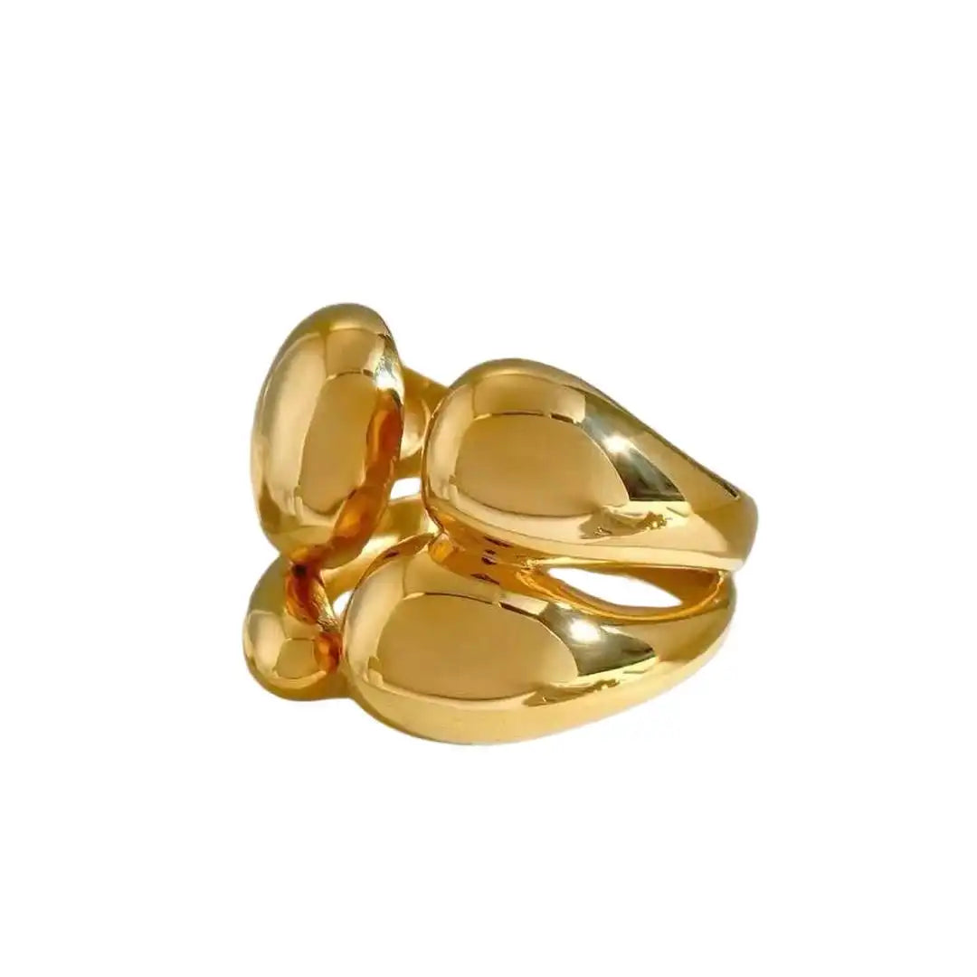 Anillo bicolor oro y plata apilable – imagen 4