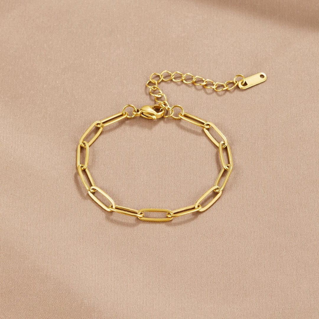 Pulsera moderna de eslabones dorados – imagen 4