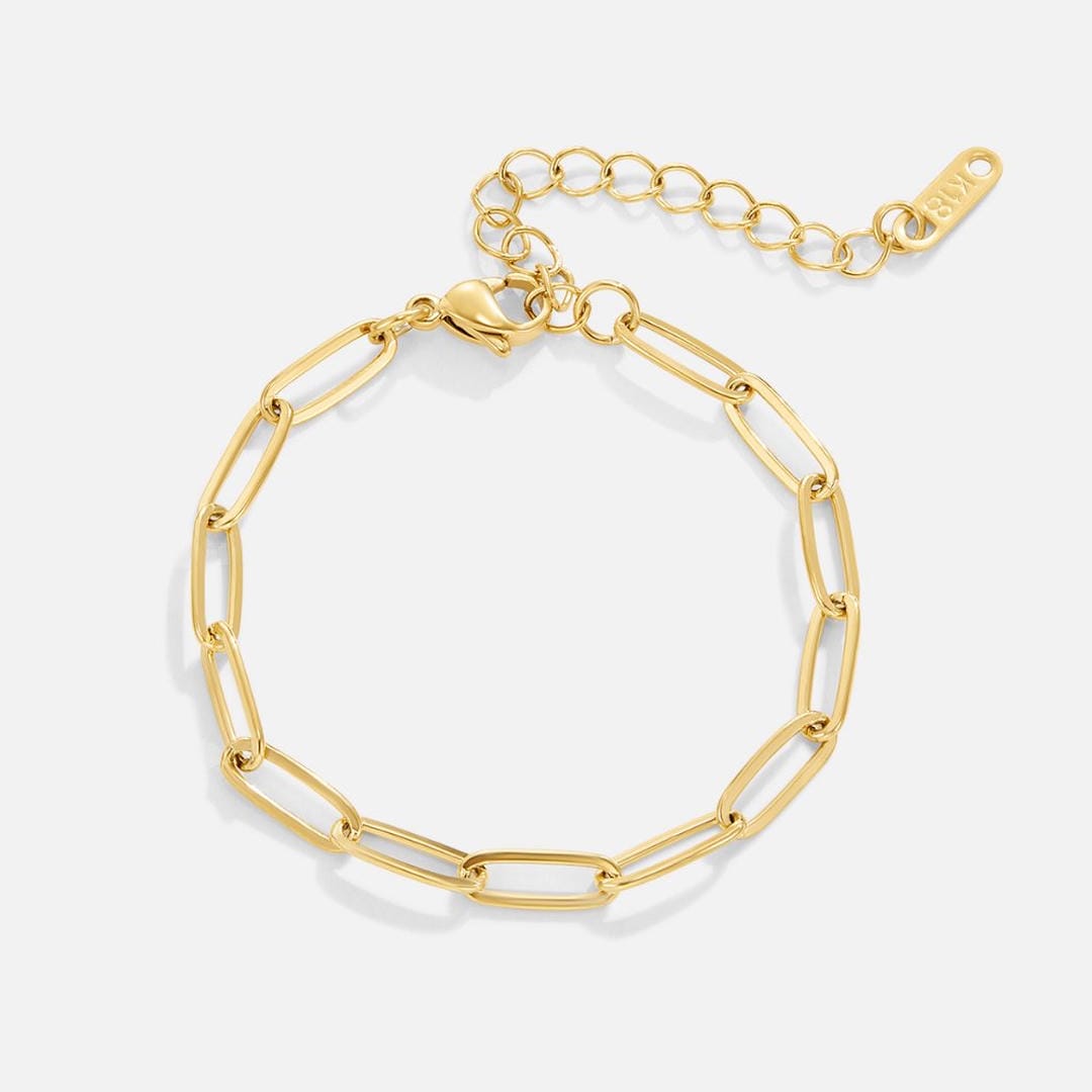 Pulsera moderna de eslabones dorados