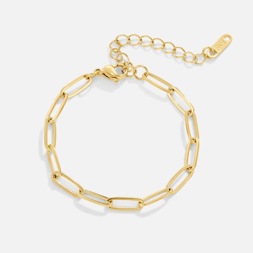 Pulsera moderna de eslabones dorados