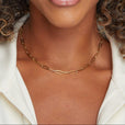 Collar de eslabones dorados