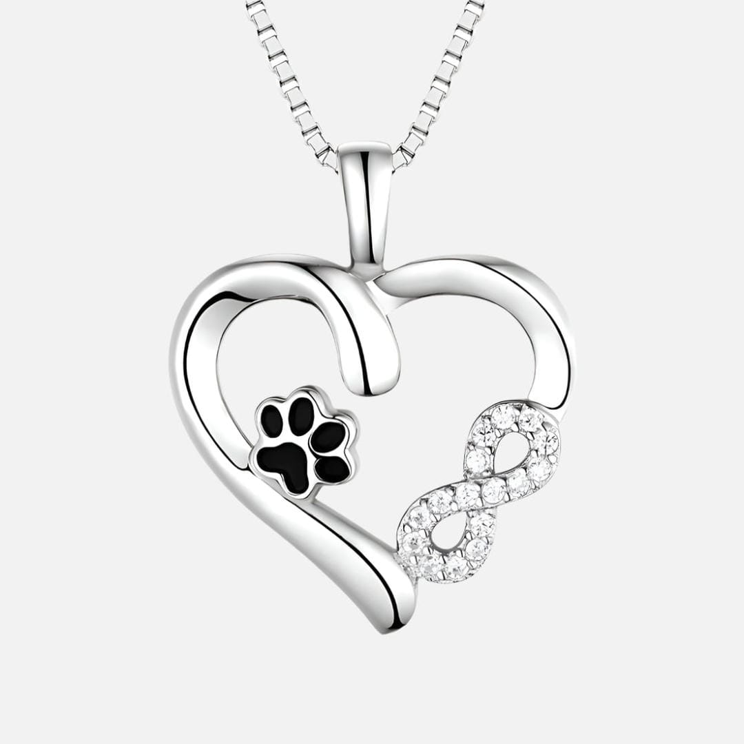 Collar con dije de huella y corazón infinito – imagen 2