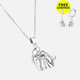 Collar colgante Abrazo + Pendientes gratis – imagen 2
