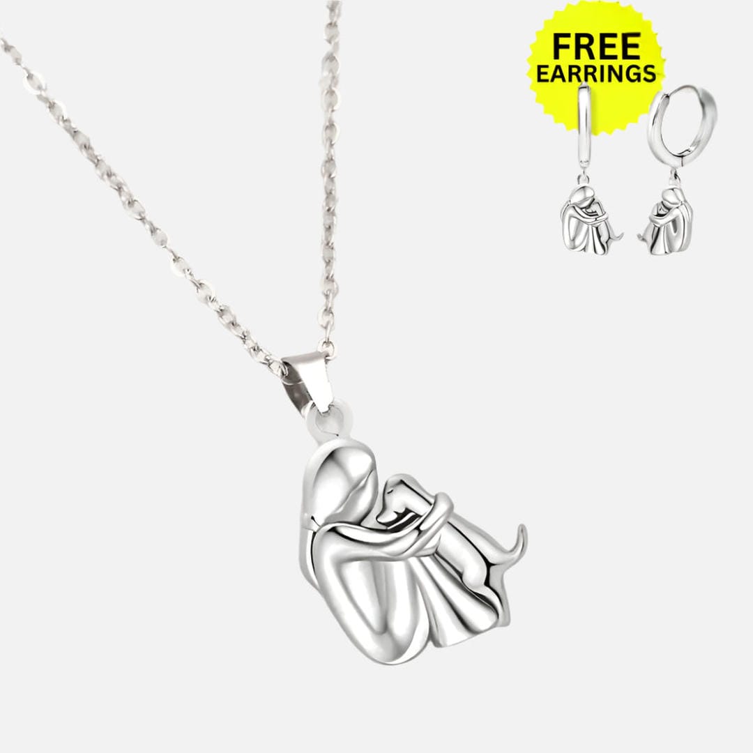 Collar colgante Abrazo + Pendientes gratis – imagen 2