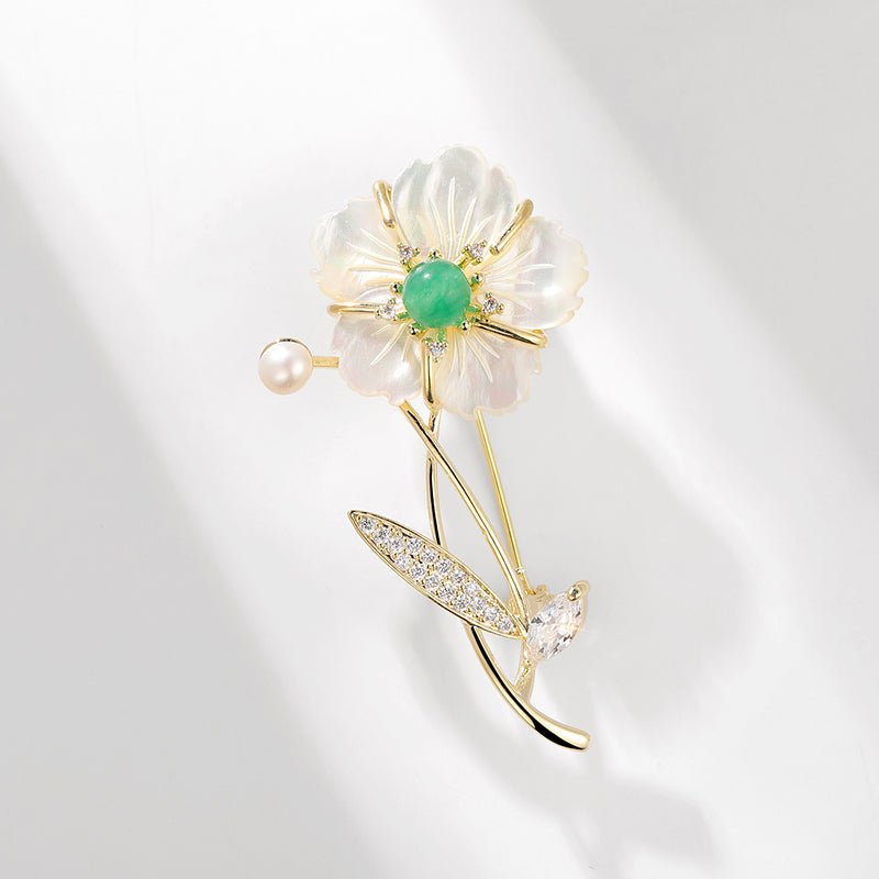 Broche floral de perla – imagen 3